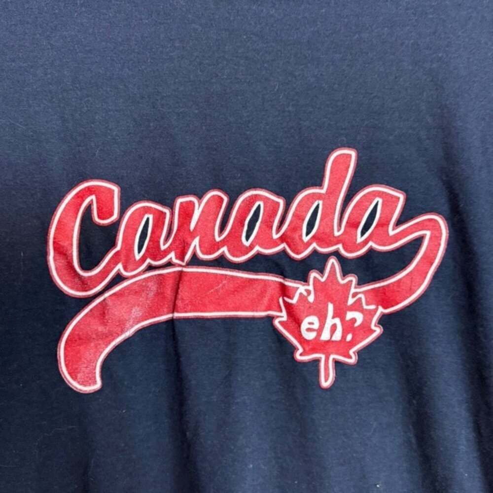 Canada “Eh?” Navy Graphic Tee – Alstyle Apparel – Size L - Picture 6 of 6